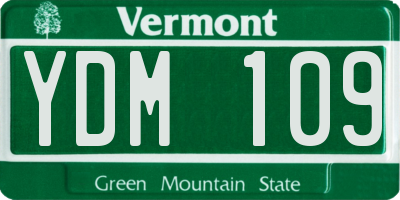 VT license plate YDM109