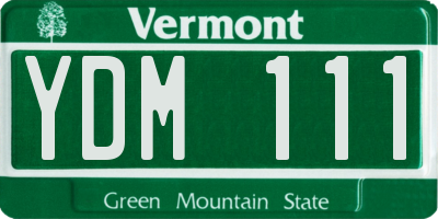 VT license plate YDM111
