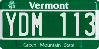 VT license plate YDM113