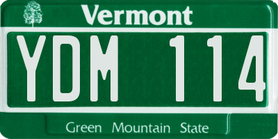 VT license plate YDM114