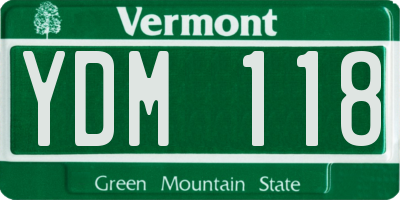 VT license plate YDM118
