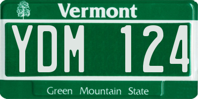 VT license plate YDM124