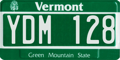 VT license plate YDM128