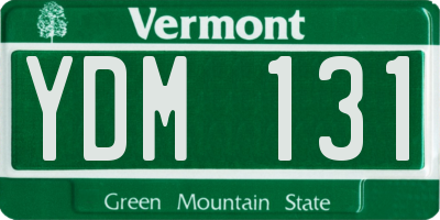 VT license plate YDM131