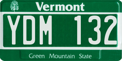 VT license plate YDM132