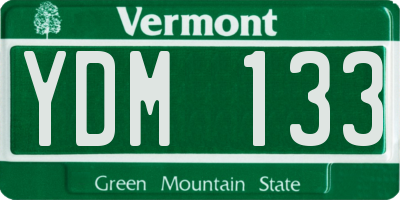 VT license plate YDM133