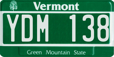 VT license plate YDM138
