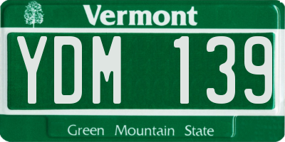 VT license plate YDM139
