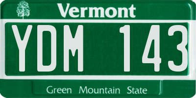 VT license plate YDM143