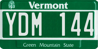 VT license plate YDM144