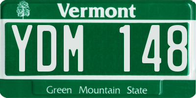 VT license plate YDM148