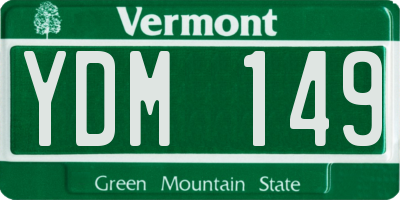 VT license plate YDM149