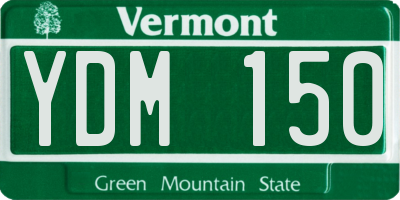VT license plate YDM150