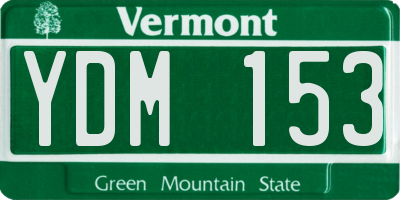 VT license plate YDM153