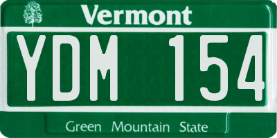 VT license plate YDM154