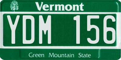 VT license plate YDM156