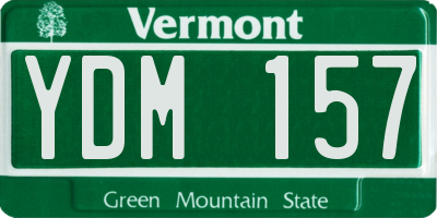 VT license plate YDM157