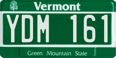 VT license plate YDM161