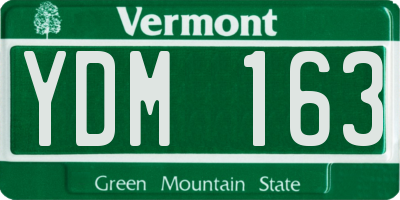 VT license plate YDM163