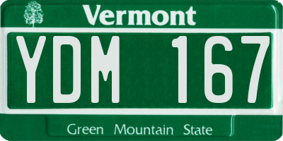 VT license plate YDM167