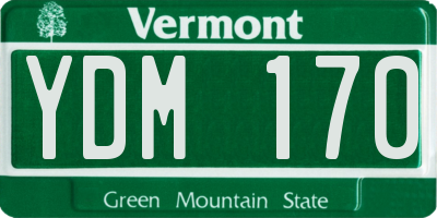 VT license plate YDM170