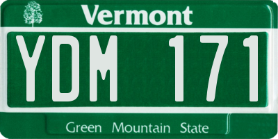 VT license plate YDM171