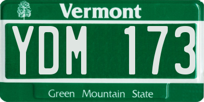 VT license plate YDM173