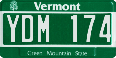 VT license plate YDM174