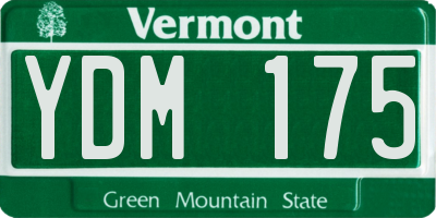 VT license plate YDM175