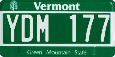 VT license plate YDM177