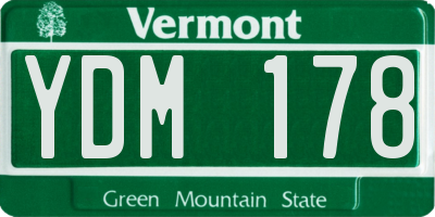VT license plate YDM178