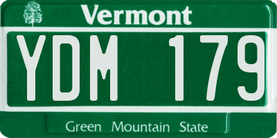 VT license plate YDM179