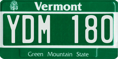 VT license plate YDM180