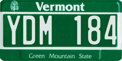 VT license plate YDM184