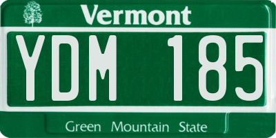VT license plate YDM185