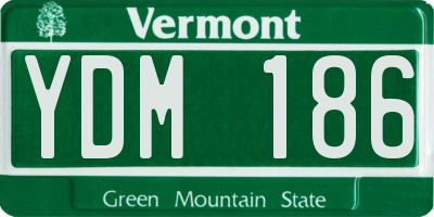 VT license plate YDM186