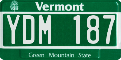 VT license plate YDM187