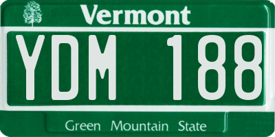VT license plate YDM188