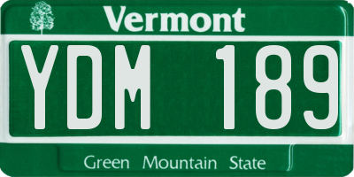 VT license plate YDM189