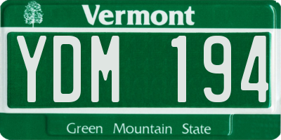 VT license plate YDM194