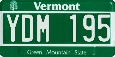 VT license plate YDM195