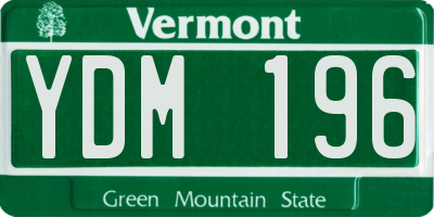 VT license plate YDM196