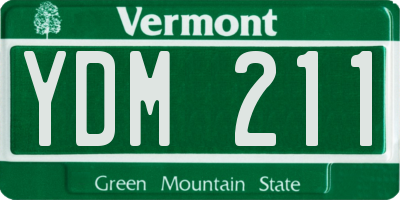 VT license plate YDM211