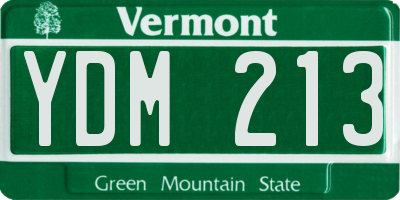 VT license plate YDM213