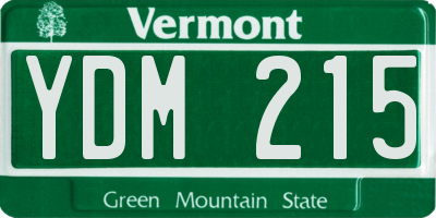 VT license plate YDM215