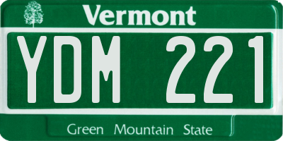 VT license plate YDM221