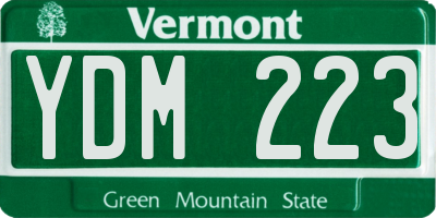VT license plate YDM223