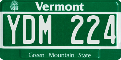 VT license plate YDM224