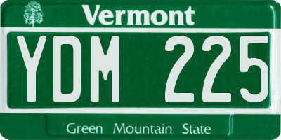 VT license plate YDM225