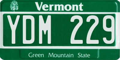 VT license plate YDM229